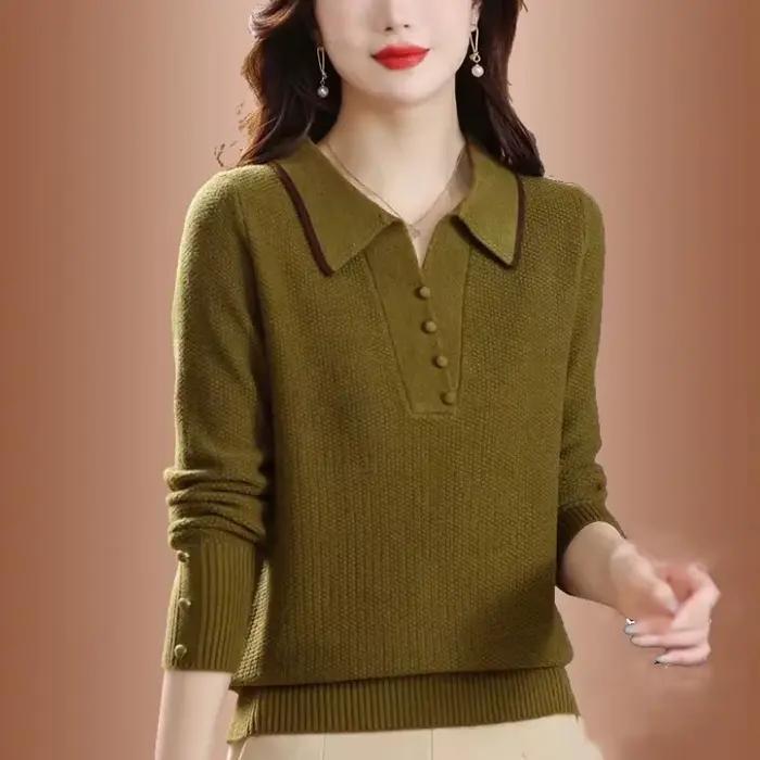 2025New printemps automne mode femmes pull élégant couverture pull pull femme ample tricot fond chem