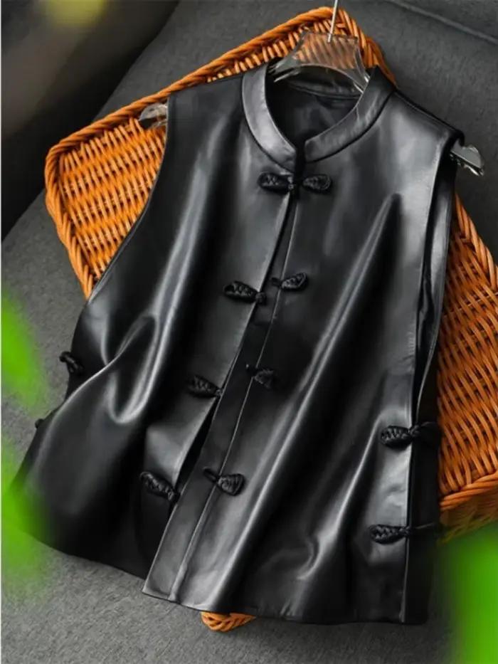 Vintage nouveau Style chinois gilet manteau femmes printemps automne nouveau sans manches hauts ampl