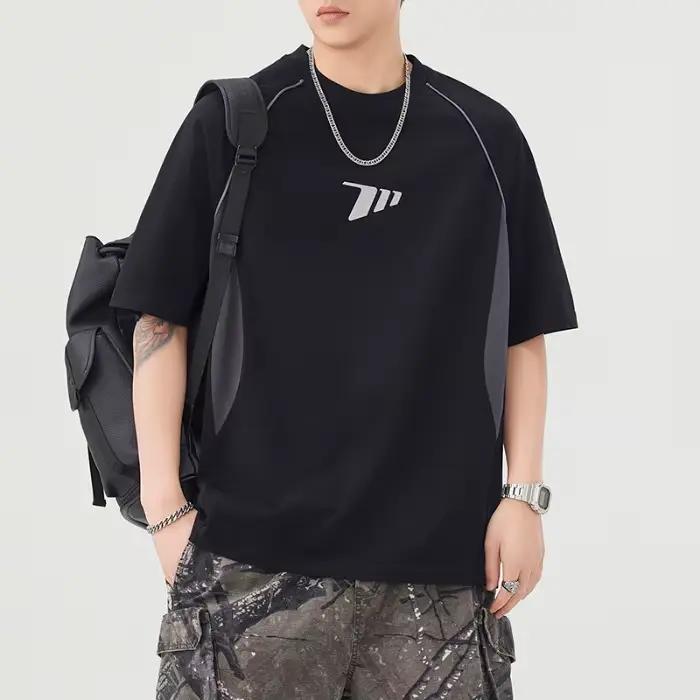 T-shirt à manches courtes col rond pour homme, mode jeune, coton, été, léger, imprimé, décontracté, 