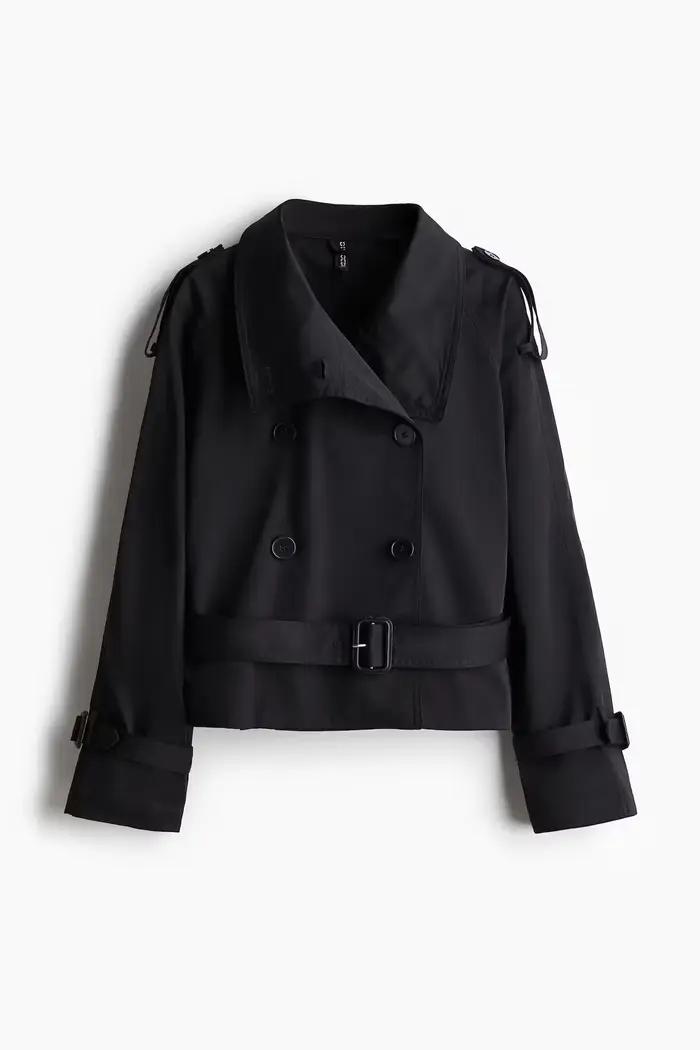 Mode manches évasées femmes manteau élégant col montant simple boutonnage à manches longues femme ve