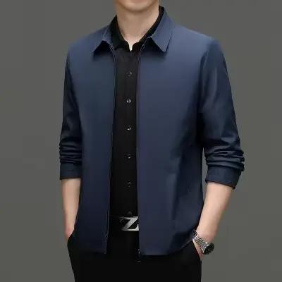 Hommes veste printemps automne nouvelle mode col rabattu intelligent décontracté classique luxe affa