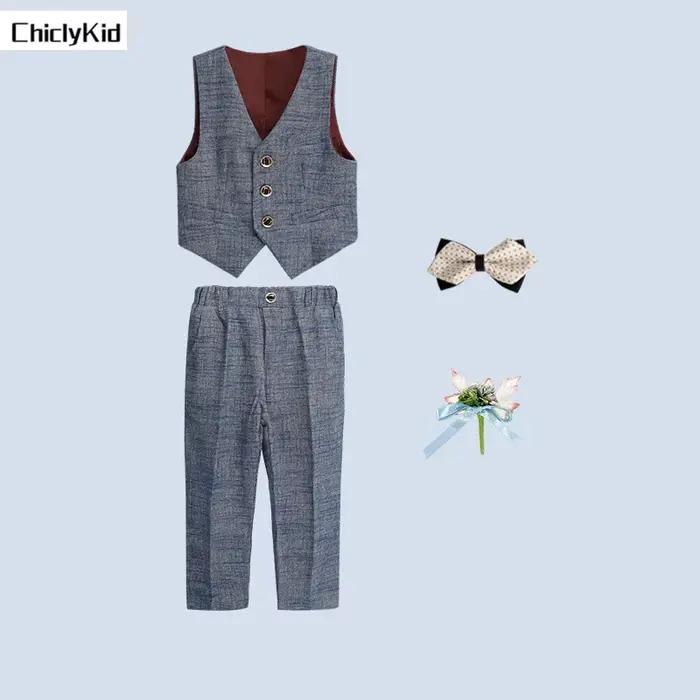 GlaPants-Ensembles de vêtements de mariage formels pour enfants, gilet pour enfants, olympiques de h