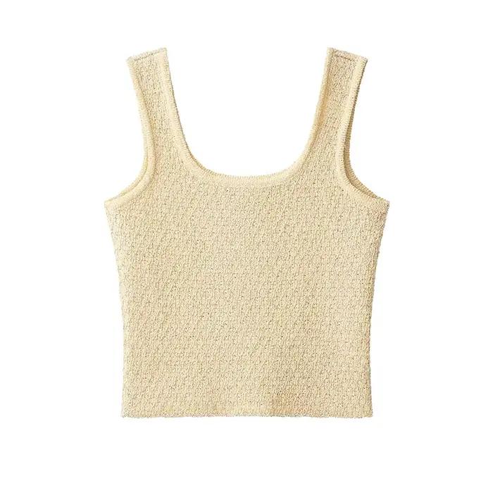Cardigan tricoté en soie brillante Orange pour femmes, élégant, manches courtes, Chic, pull court, d