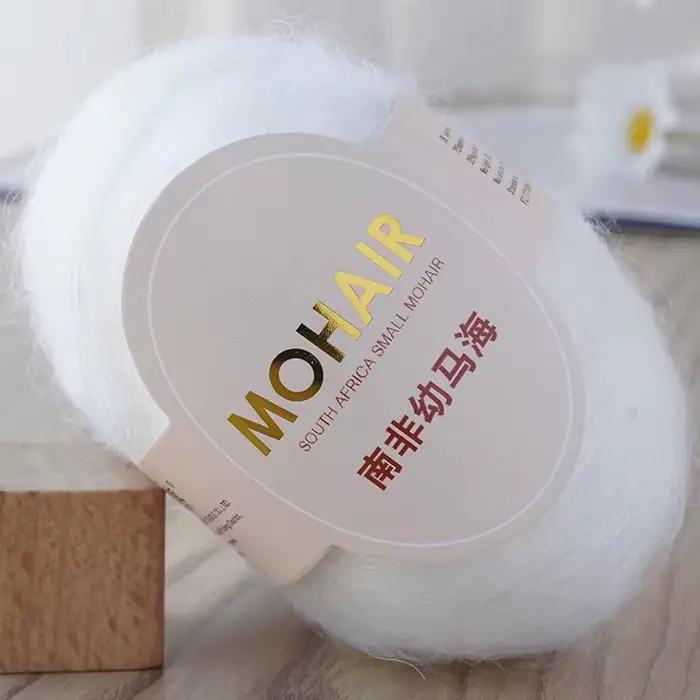 Fil Mohair Extra Doux et Chaud en Laine pour Bébé, Crochet pour Pull à Main, Châle, Écharpe, Fournit