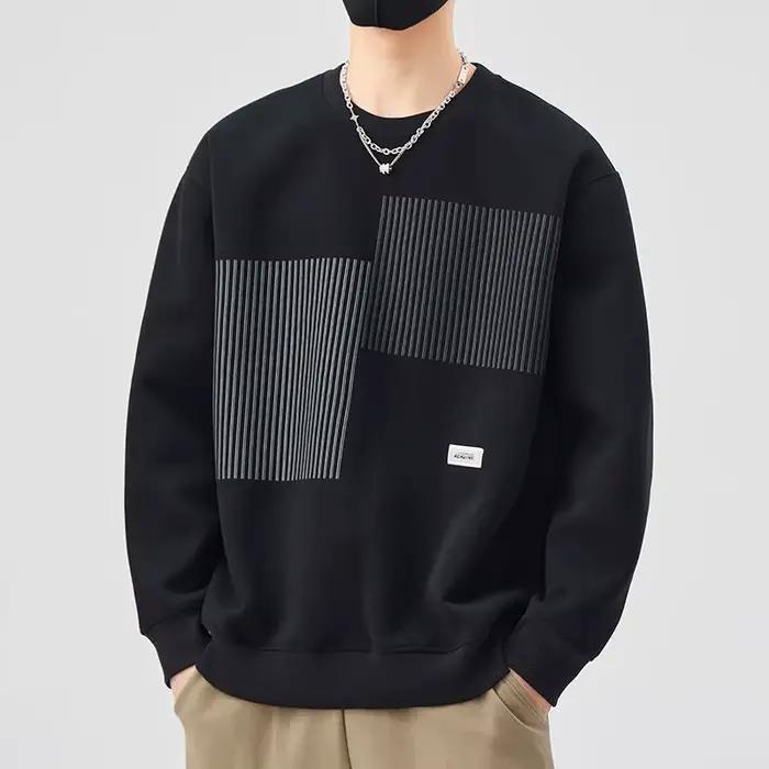 Sweat-shirt à col rond pour hommes, nouvelle marque tendance, ample, décontracté, manches longues, p