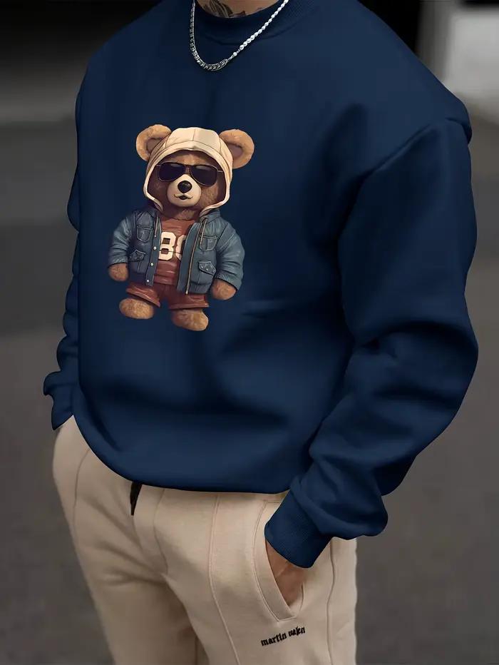 Le nouveau sweat-shirt à col rond pour hommes pour le printemps et l'automne 2025 présente un motif 