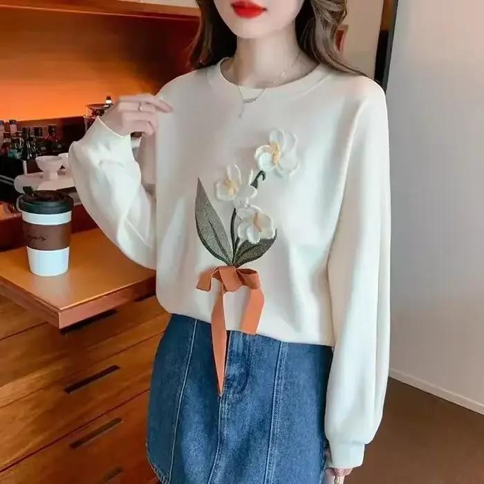 Sweat-shirt à manches longues pour femmes, pull Emo esthétique, coton Kawaii, mode coréenne, Harajuk