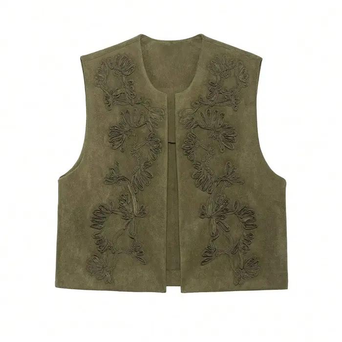 HH Gilet élégant pour femme, col rond, sans manches, coupe ample, débardeur, tenue de bureau, chic d