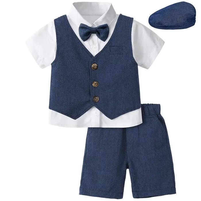 Vêtements Pour Enfants Avec Chapeaux Costumes De Mariage Costumes Baptême Ensemble Fête D’anniversai