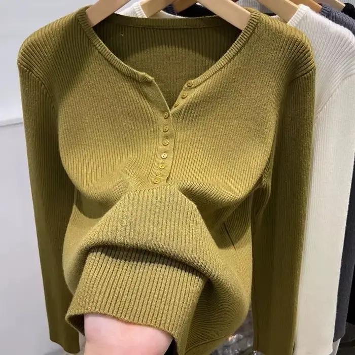 2023 printemps automne femmes Pull pulls printemps chaud mince chemise à manches longues décontracté