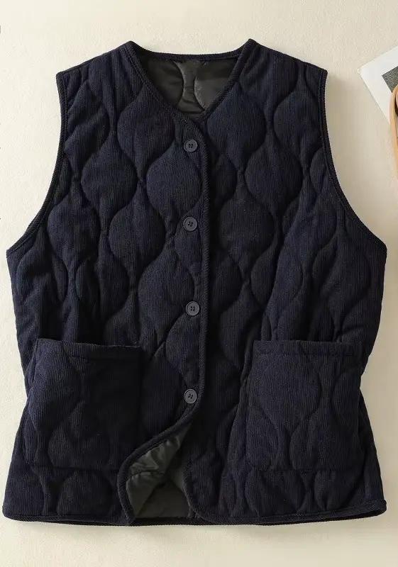 Veste gilet rétro pour femmes, avec débardeur en coton épais, nouvelle collection automne et hiver
