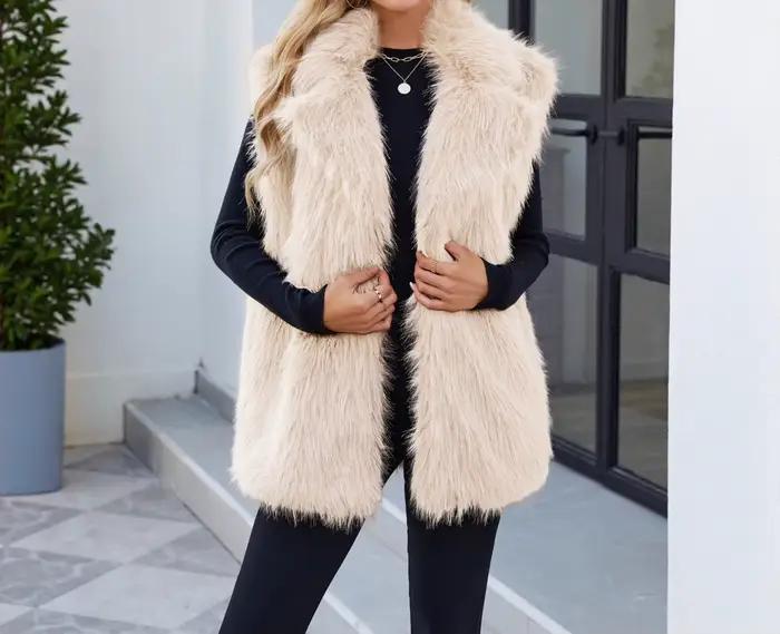 2025 nouveau gilet ample à col montant pour femmes chaud