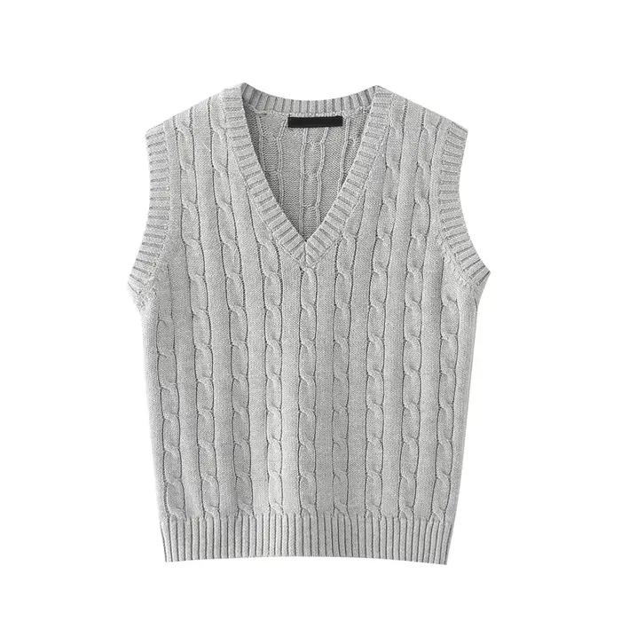 Gilet pull col V femme, pulls tricotés, hauts décontractés, pull mode femme, uniforme classique JK, 
