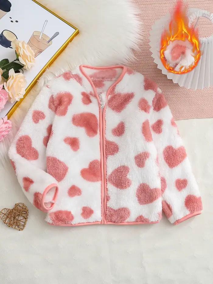 Ce cardigan chaud pour fille d'automne et d'hiver est sucré et mignon. C'est une base blanche avec d