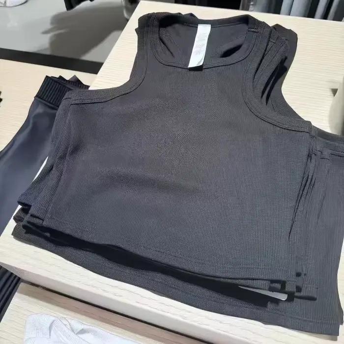 Débardeur de yoga tricoté sans couture Aspire pour femme – Gilet de sport court et ajusté pour l'ent