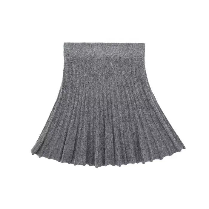 HH mode femmes costume Vintage femmes ample recadrée col haut tricoté pull à manches longues femme p