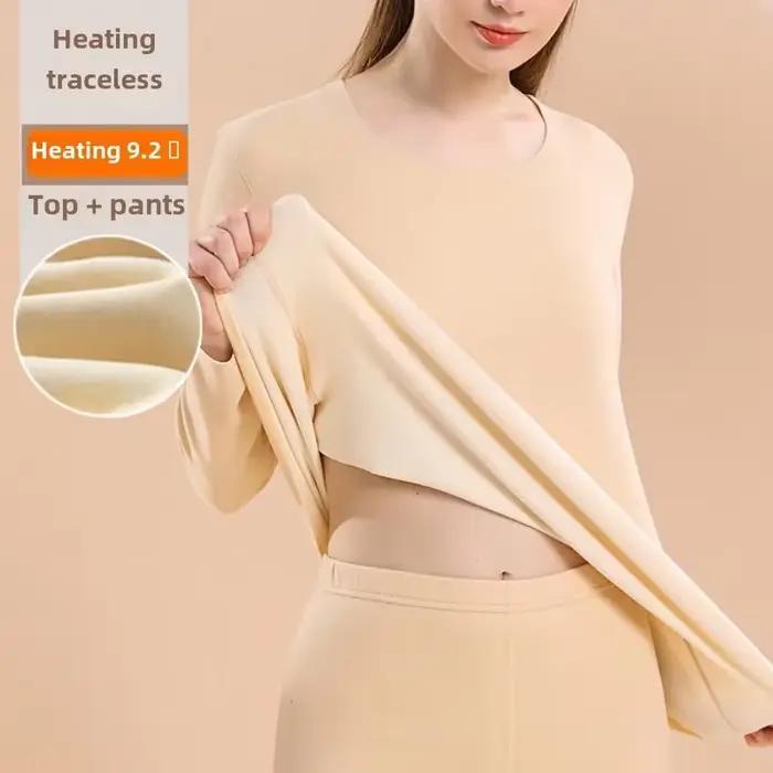 Ensemble de sous-vêtements thermiques pour femmes, vêtements thermiques, première couche de Base, ca
