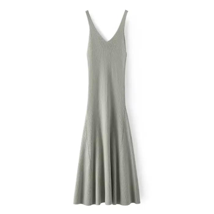 Robe gilet 100% cachemire pour femme, robe basique sans manches, tricot en cachemire, style élégant 
