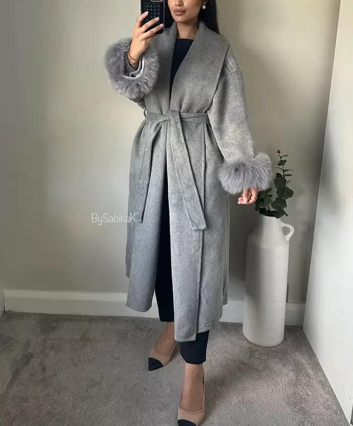 Manteau Teddy surdimensionné pour femme, veste longue en fausse fourrure, confortable et chaud, vête