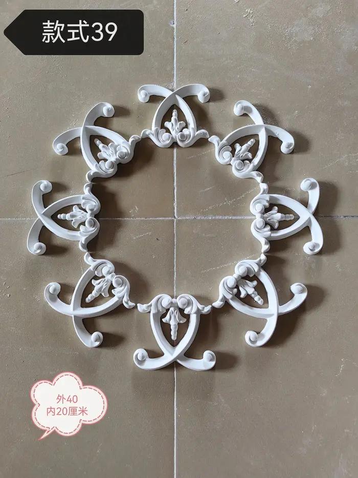 Disque de plâtre français, combinaison de parquet, ligne de plâtre, ligne de plâtre, salon, chambre 
