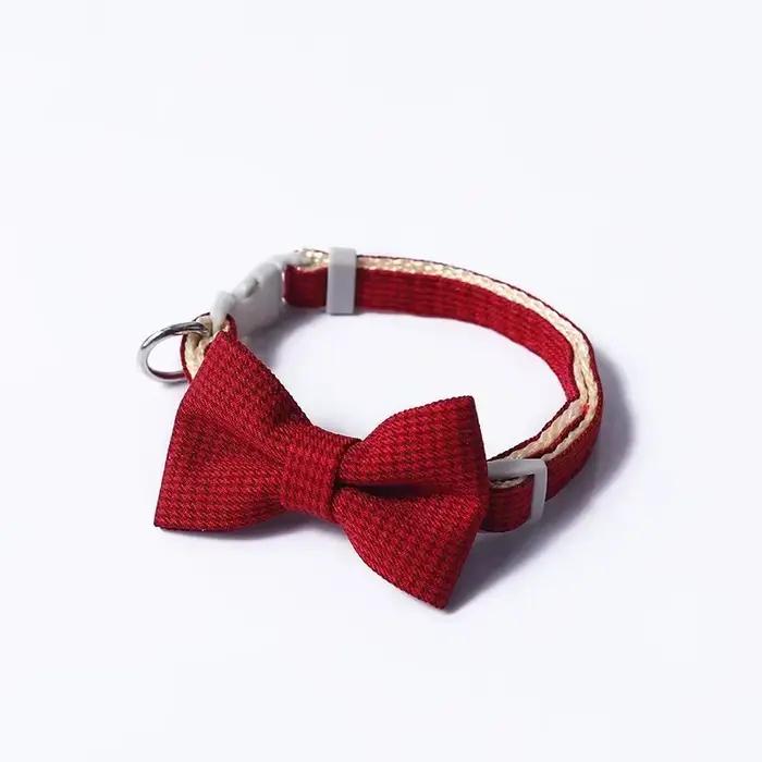 Collier pour chat mignon avec nœud papillon, Design réglable, pour chiens, chats, chiots, fourniture