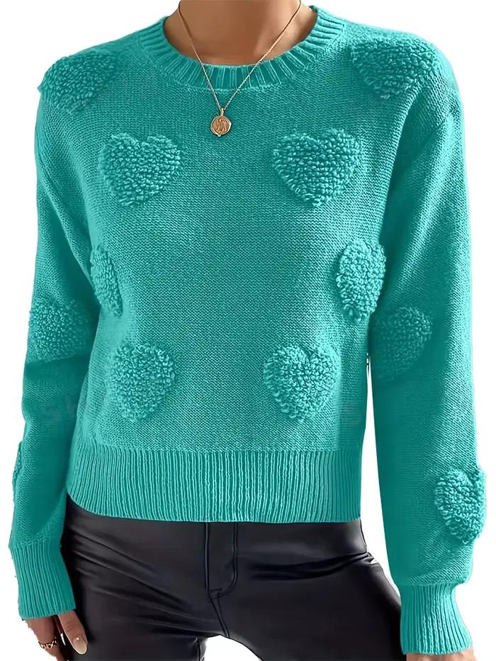 Pull vent paresseux floqué avec perles pour femme, pull tricoté ample et polyvalent à l'intérieur et