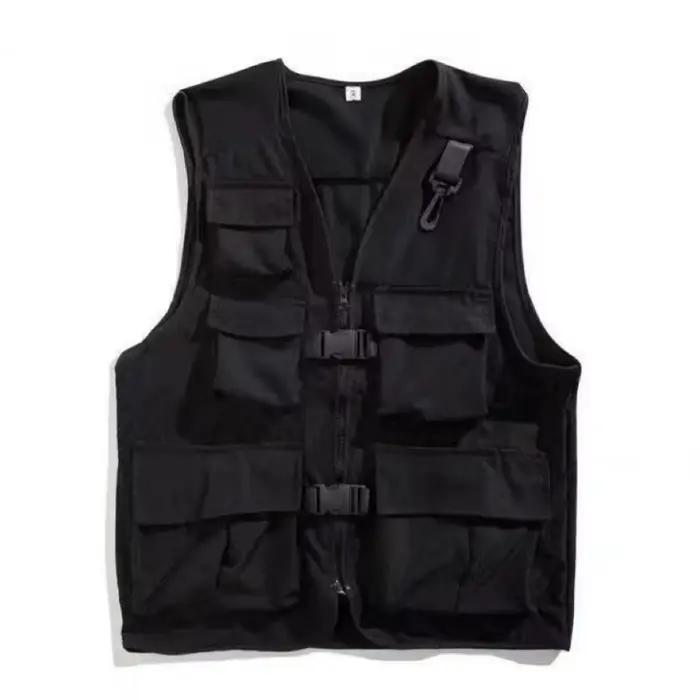 Gilets multi-poches pour femmes, veste cargo unisexe, gilet à fibres, vêtements techniques d'extérie