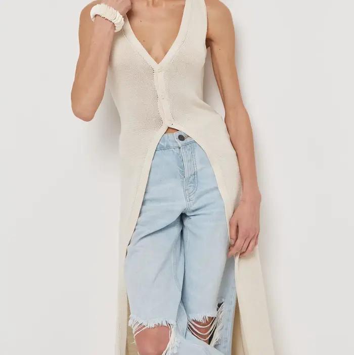 Blazer à col en V et devant ouvert pour femme, cardigan léger avec ourlet asymétrique et design sans