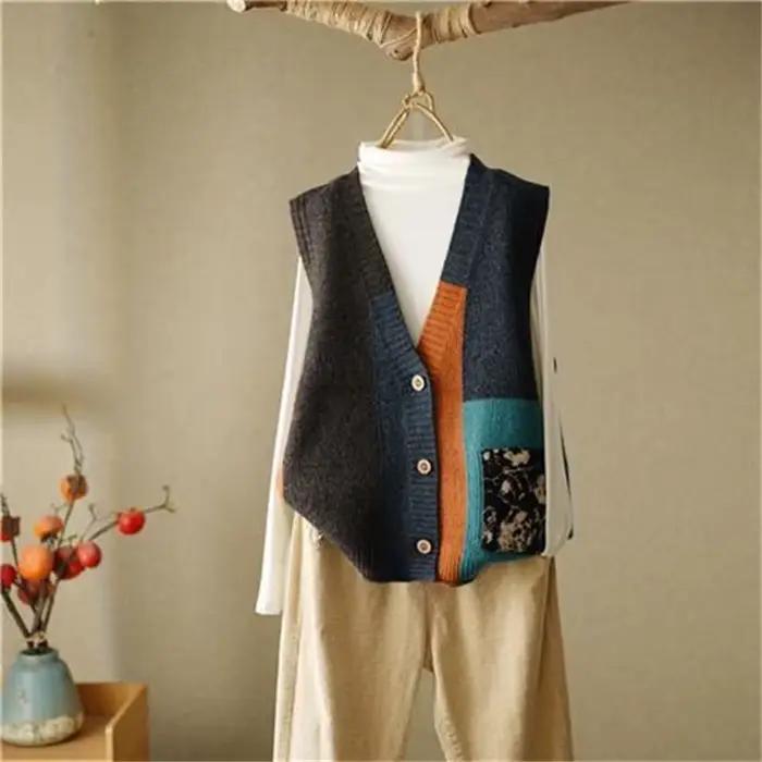 Pull cardigan rétro avec col en V pour femme, gilet féminin fin, printemps, automne, nouveau