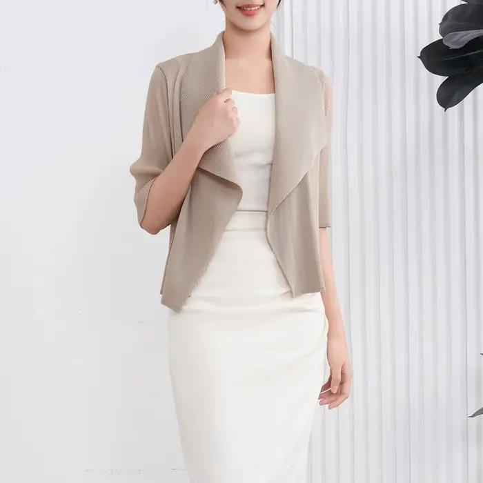 Miyake – Cardigan plissé pour femmes, veste décontractée assortie avec tout, nouvelle collection 202