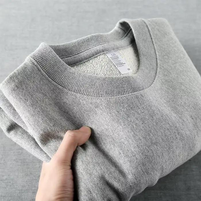 Pull en coton épais 360g, couleur unie, ample, décontracté, pour hommes et femmes, pull à capuche po