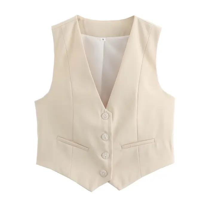 UETEEY 2025 mode dames gilet robuste dames Chic sans manches nouveau multicolore vêtements de rue