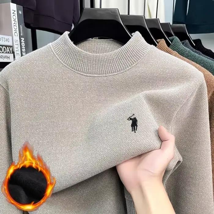 Marque de mode hommes Paul classique poney brodé confortable pull tricoté automne et hiver nouveau v