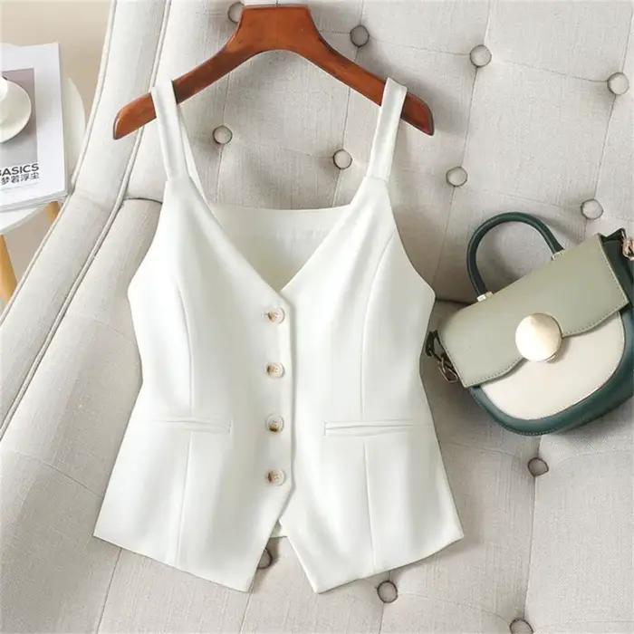 Gilets courts doux à col en V pour femmes, populaire, jeune, décontracté, style coréen, tout match, 