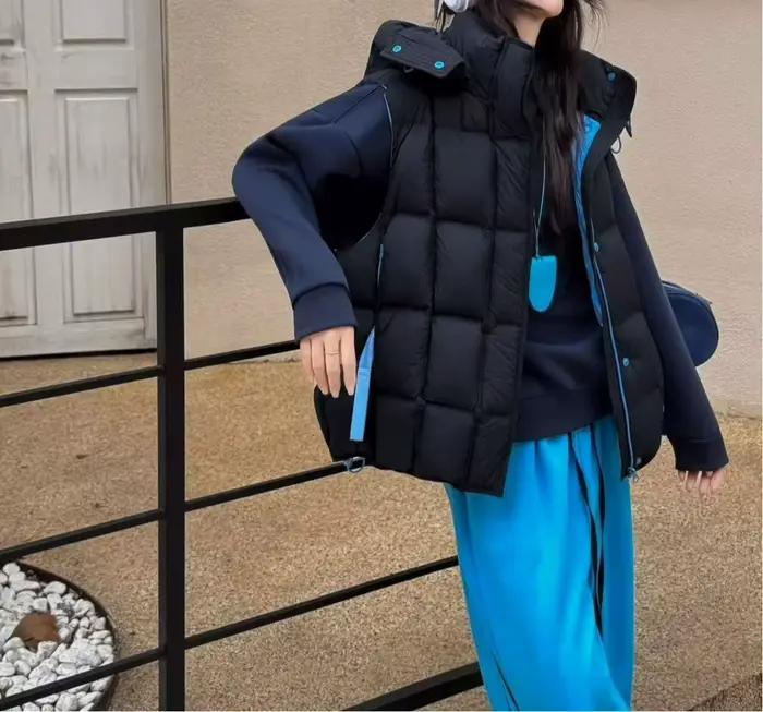 Gilet en coton pour femme, nouveau manteau d'automne et d'hiver, haut épais, 2025