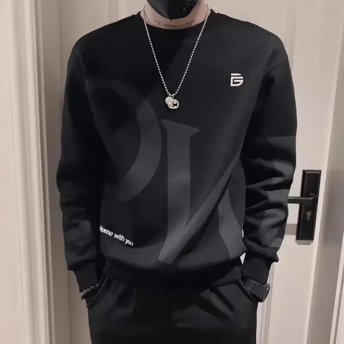 Pull à col rond PVD pour hommes, sweat-shirt, style coréen, streetwear S, haute qualité, automne, no