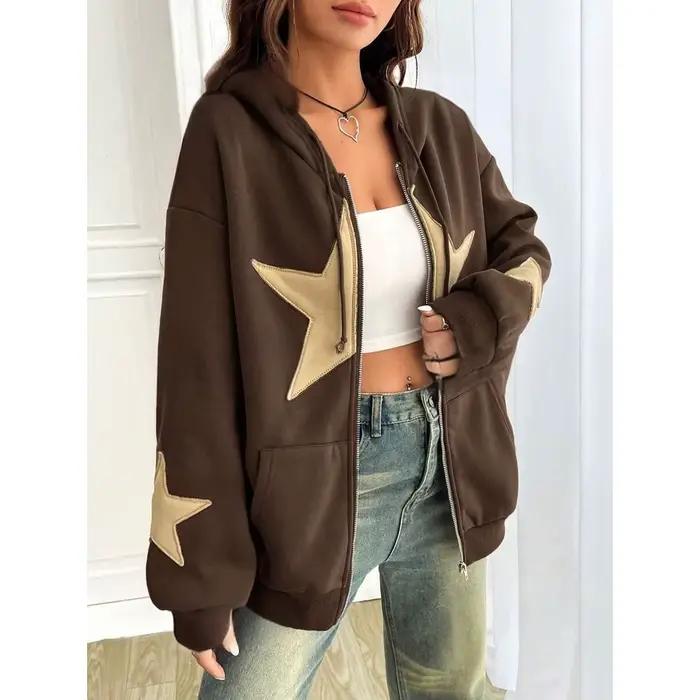 Cardigan minimaliste de style américain avec capuche