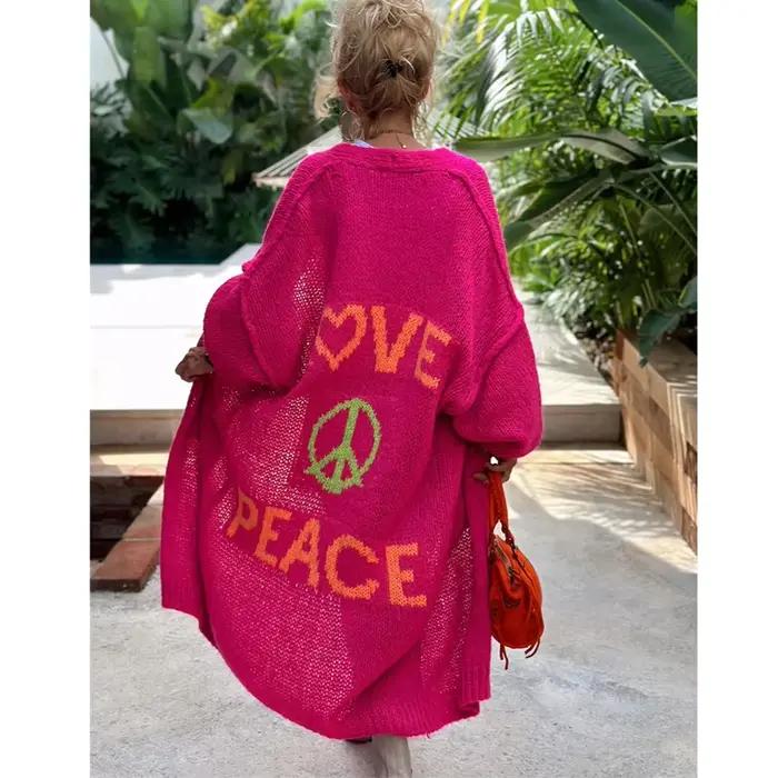 Gilet long à manches longues pour femmes