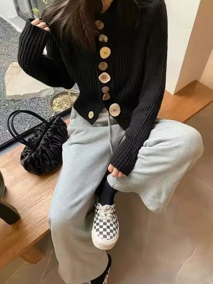 2025 nouveau pull à boutons automne/hiver