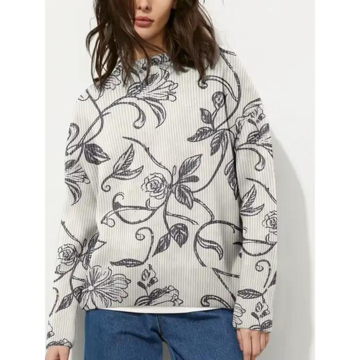 ​ Sweat-shirt à imprimé Floral pour femmes