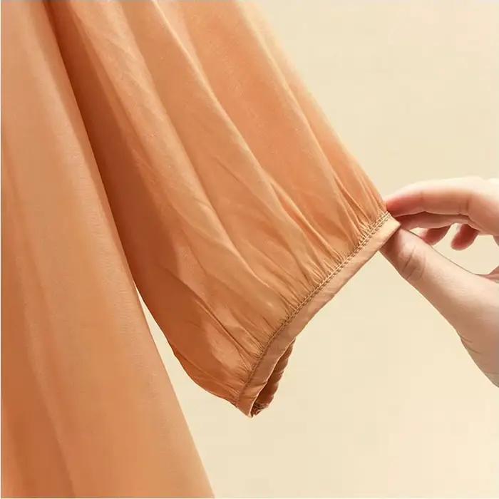 Pull à col rond à manches Leurs lan pour femmes