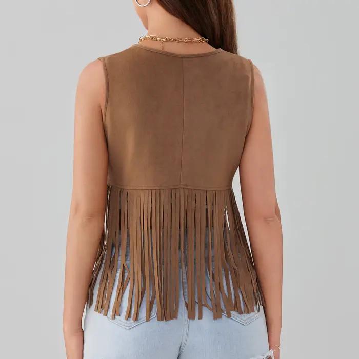 Gilet à franges pour femmes