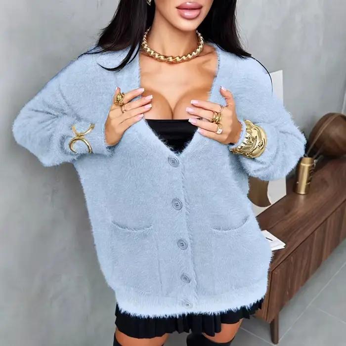 Pull en peluche femmes automne