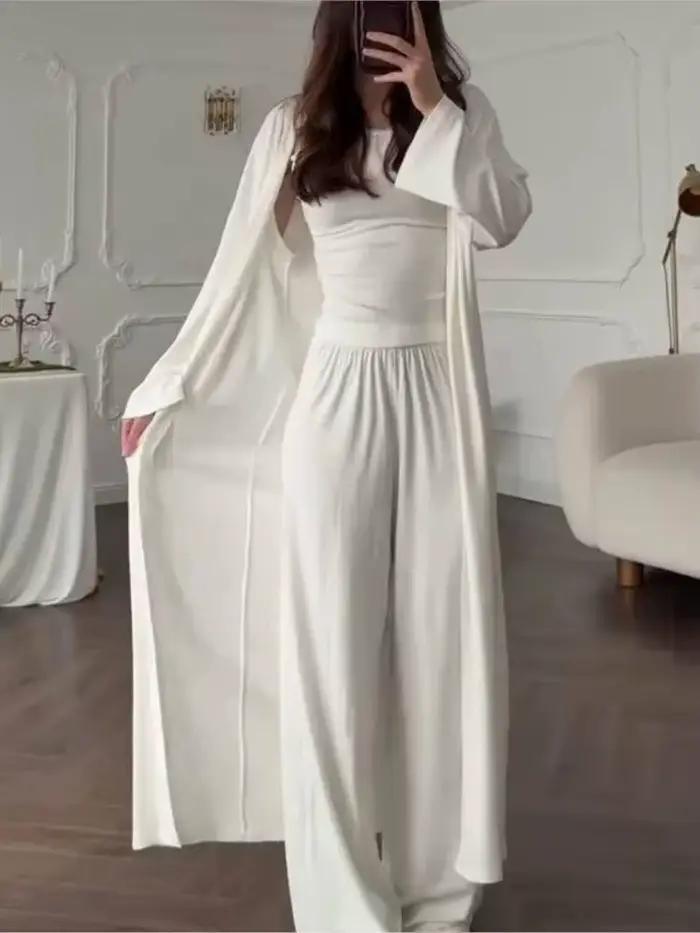 Ensemble 3 pièces élégant pour femme : gilet