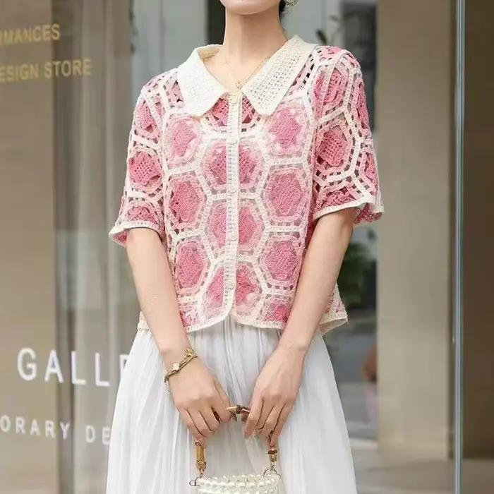 Gilet en crochet Granny Square pour femme