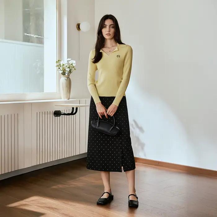 Pulls à col polo OLrain pour femmes