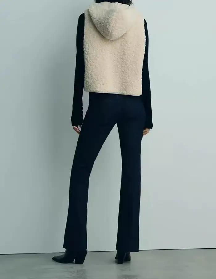 Gilet polaire à capuche pour femmes