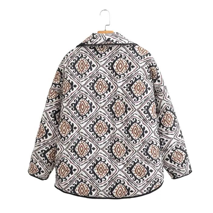 Cardigan ample en coton imprimé