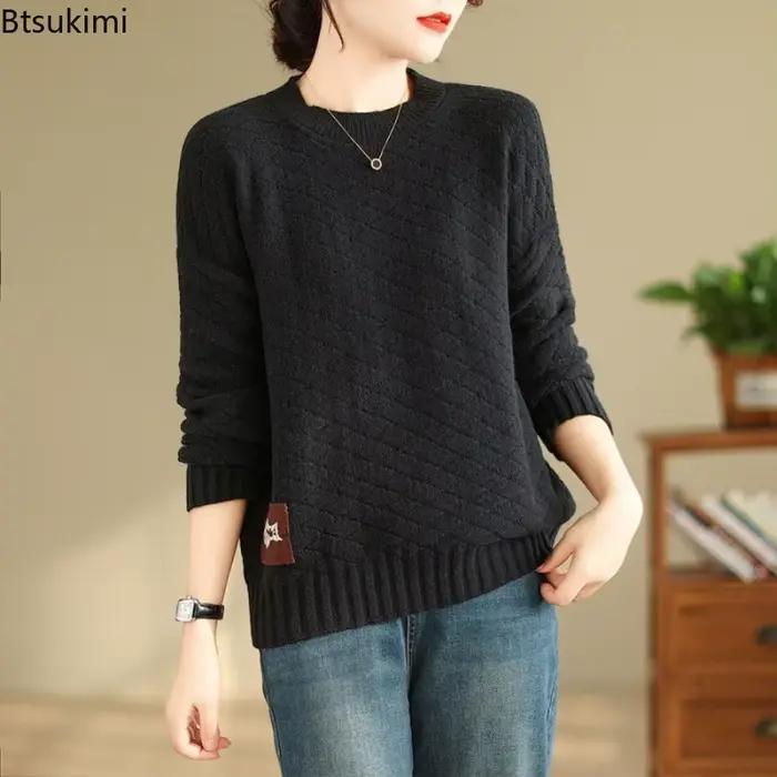 Pull tricoté ample pour femme