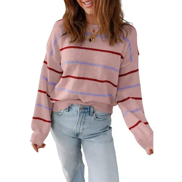 Pull ample à manches longues pour femmes